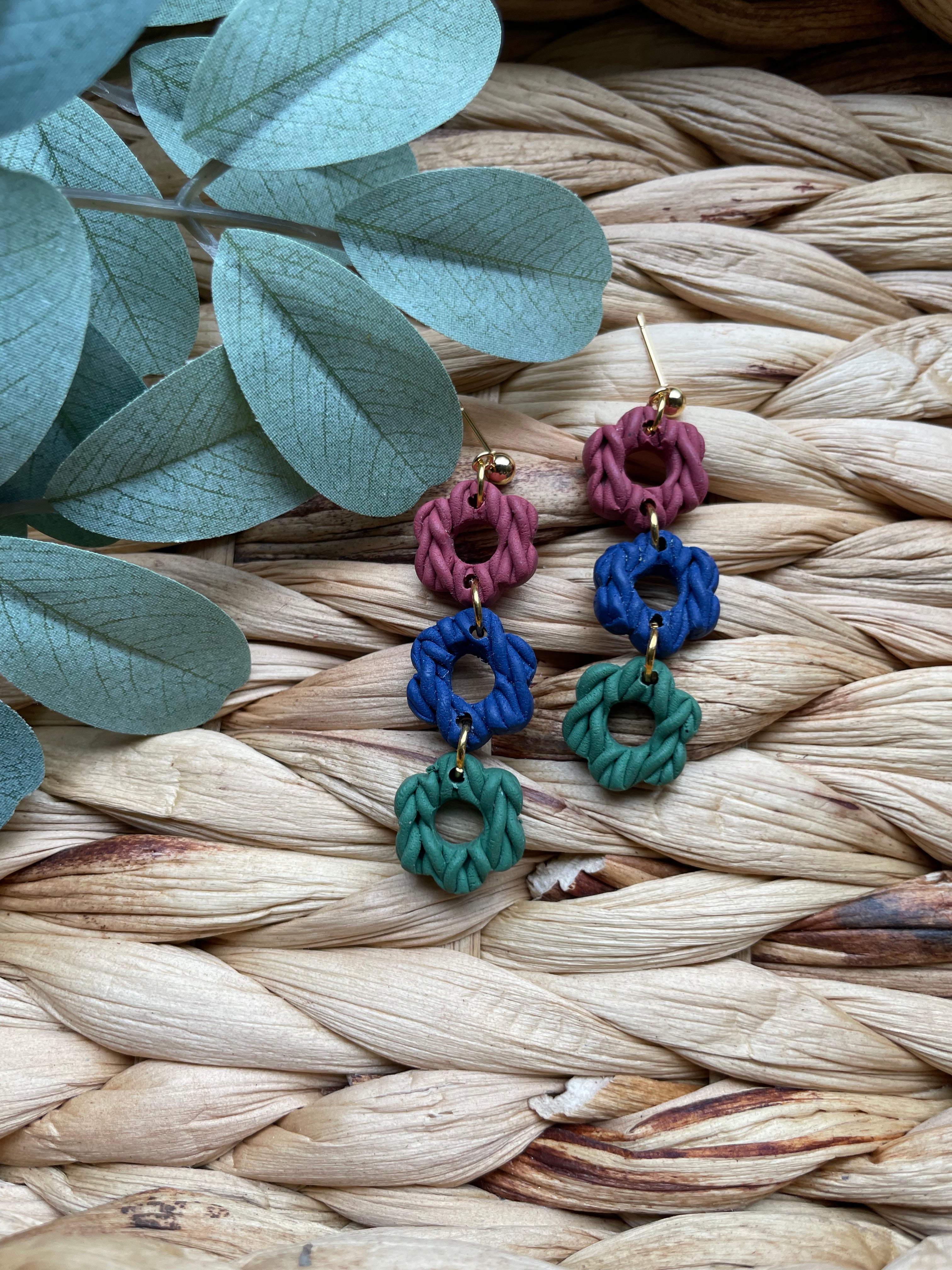 Sweater Flower Dangles